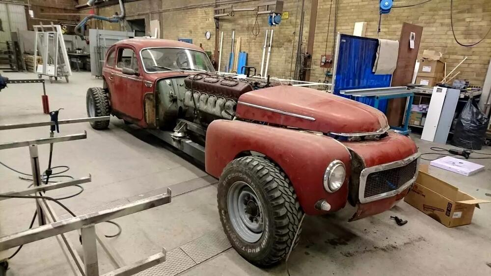 Old Volvo with Tank’s Engine